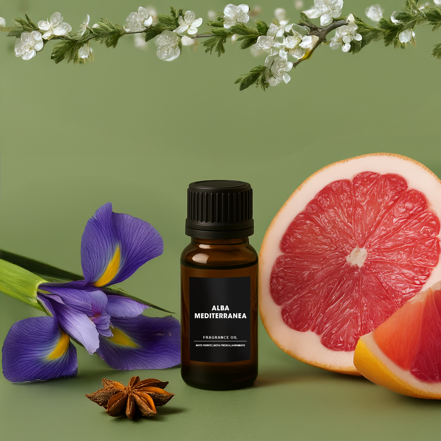 Triad Aroma Alba Mediterranea ricarica olio profumato 20ml con pompello, oli profumati per diffusori elettrici per ambienti