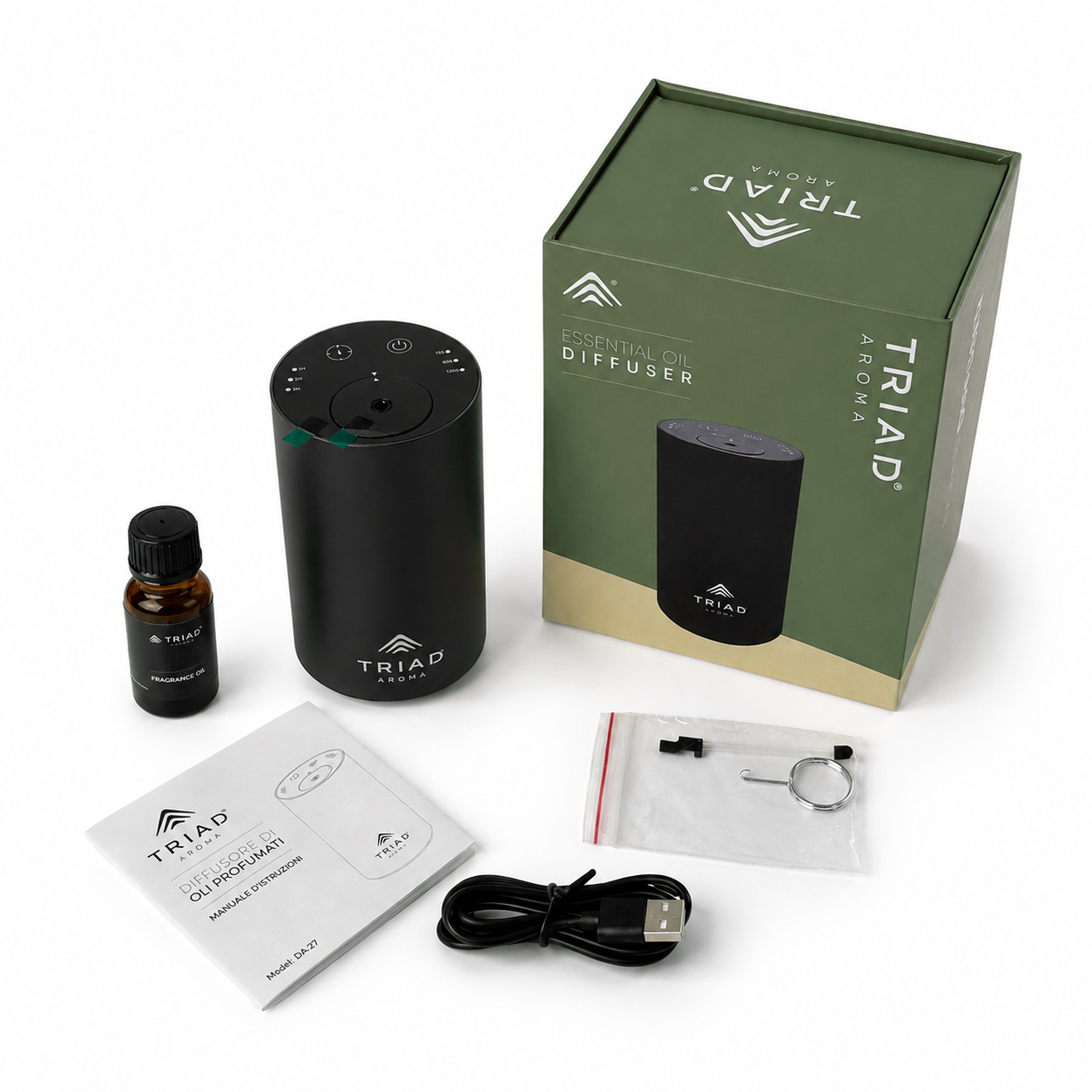 Diffusore MINI Nero + 4 Oli Profumati 20 ml | Escape Selection