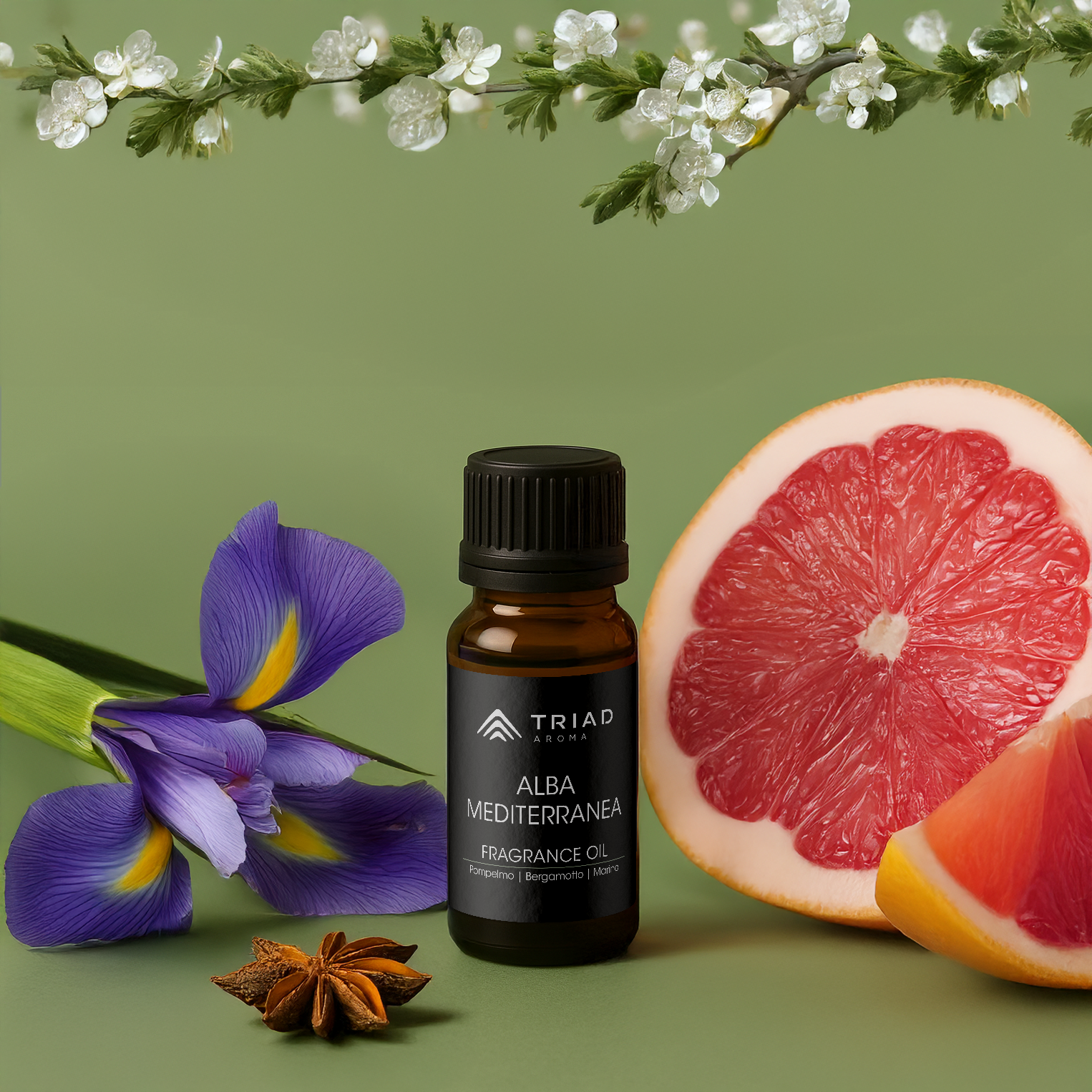 Triad Aroma Alba Mediterranea ricarica olio profumato 20ml con pompelmo, marino oli profumati per diffusori elettrici per ambienti