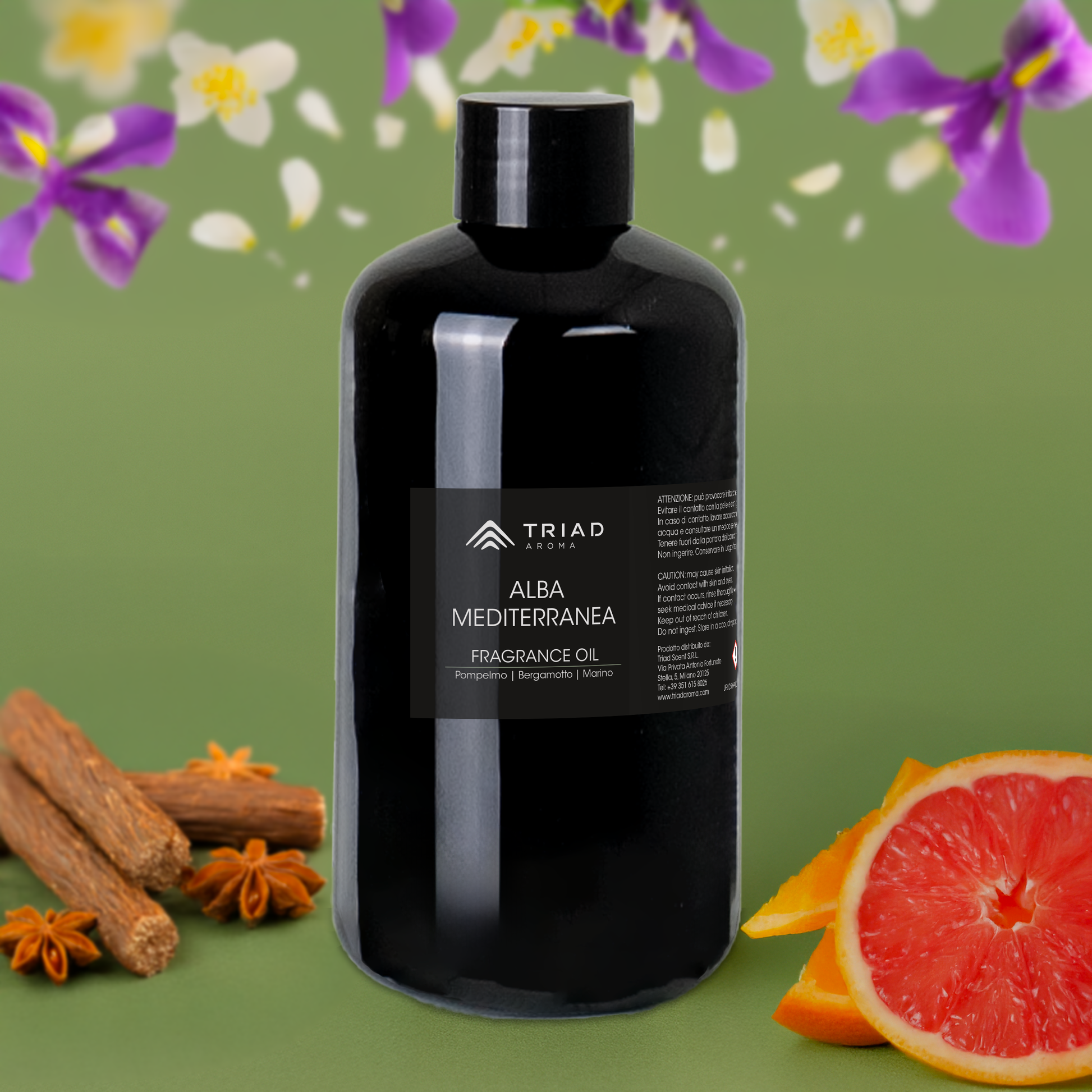 Triad Aroma Alba Mediterranea ricarica fragranza per ambienti 500ml con pompelmo, marino diffusori elettrici per ambienti