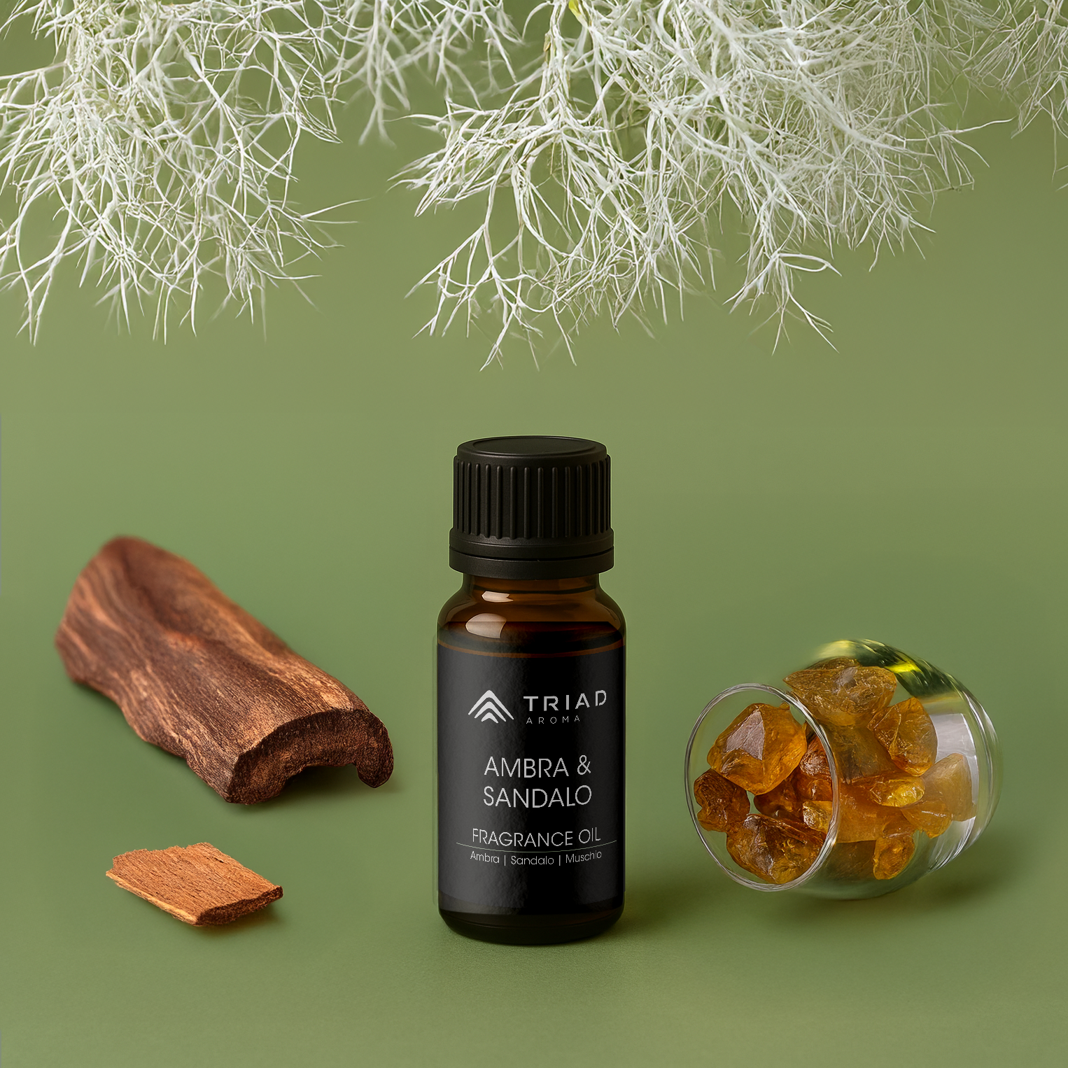 Triad Aroma Ambra & Sandalo ricarica olio profumato 20ml con cipresso pepe nero olio  profumati per diffusori elettrici per ambienti