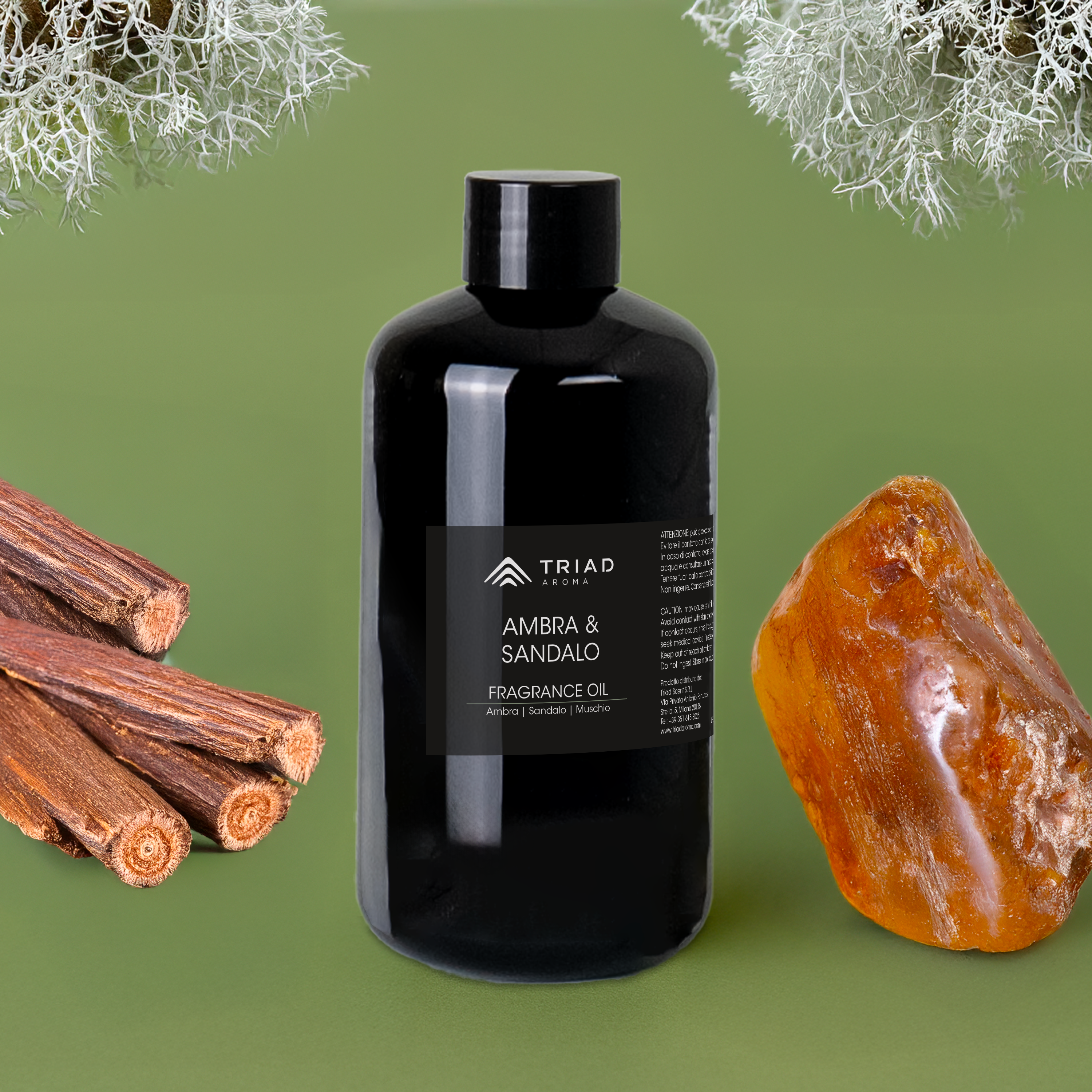 Triad Aroma Ambra & Sandalo ricarica fragranza per ambienti 250ml con cipresso, pepe nero diffusori elettrici per ambienti