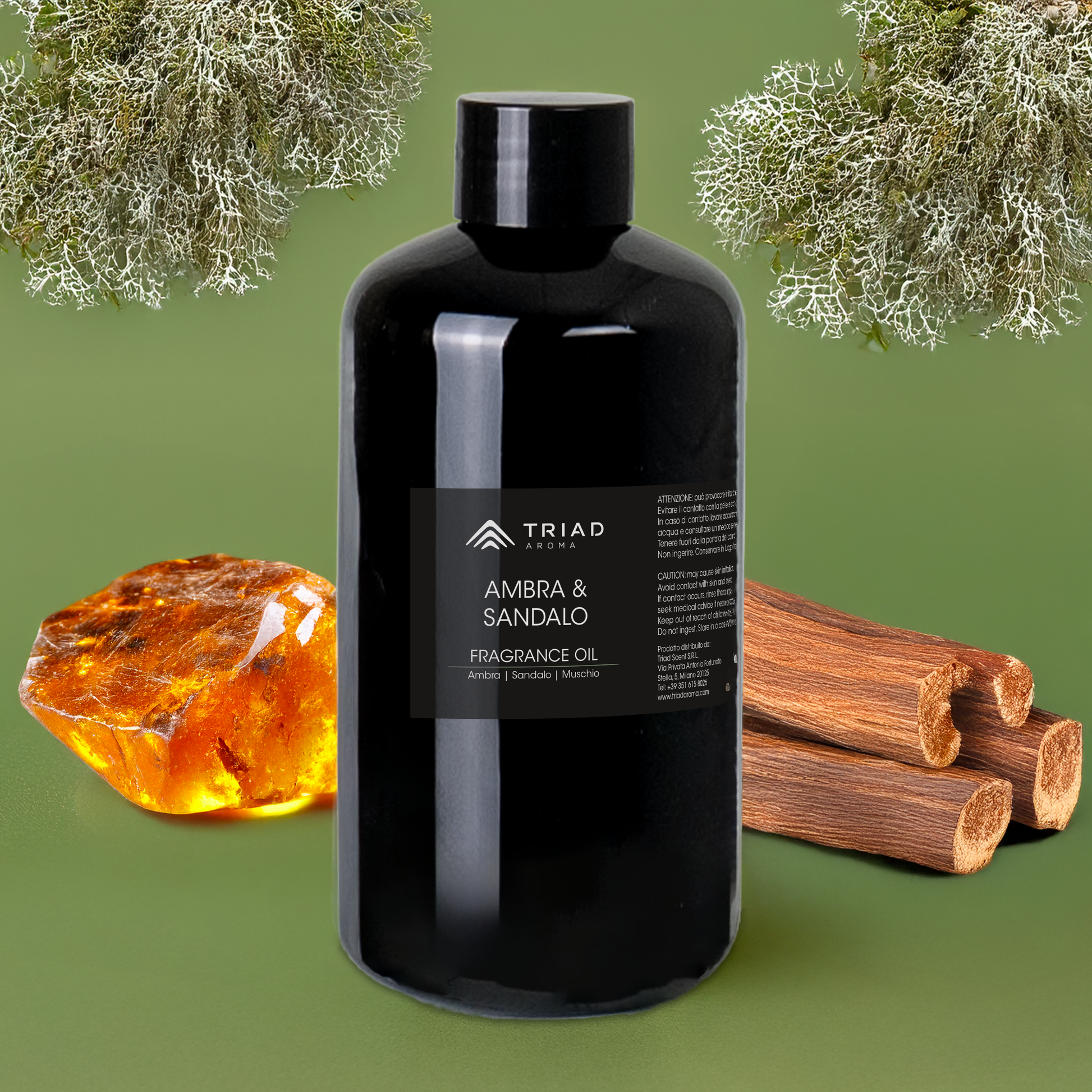 Triad Aroma Ambra & Sandalo ricarica fragranza per ambienti 500ml con cipresso, pepe nero diffusori elettrici per ambienti