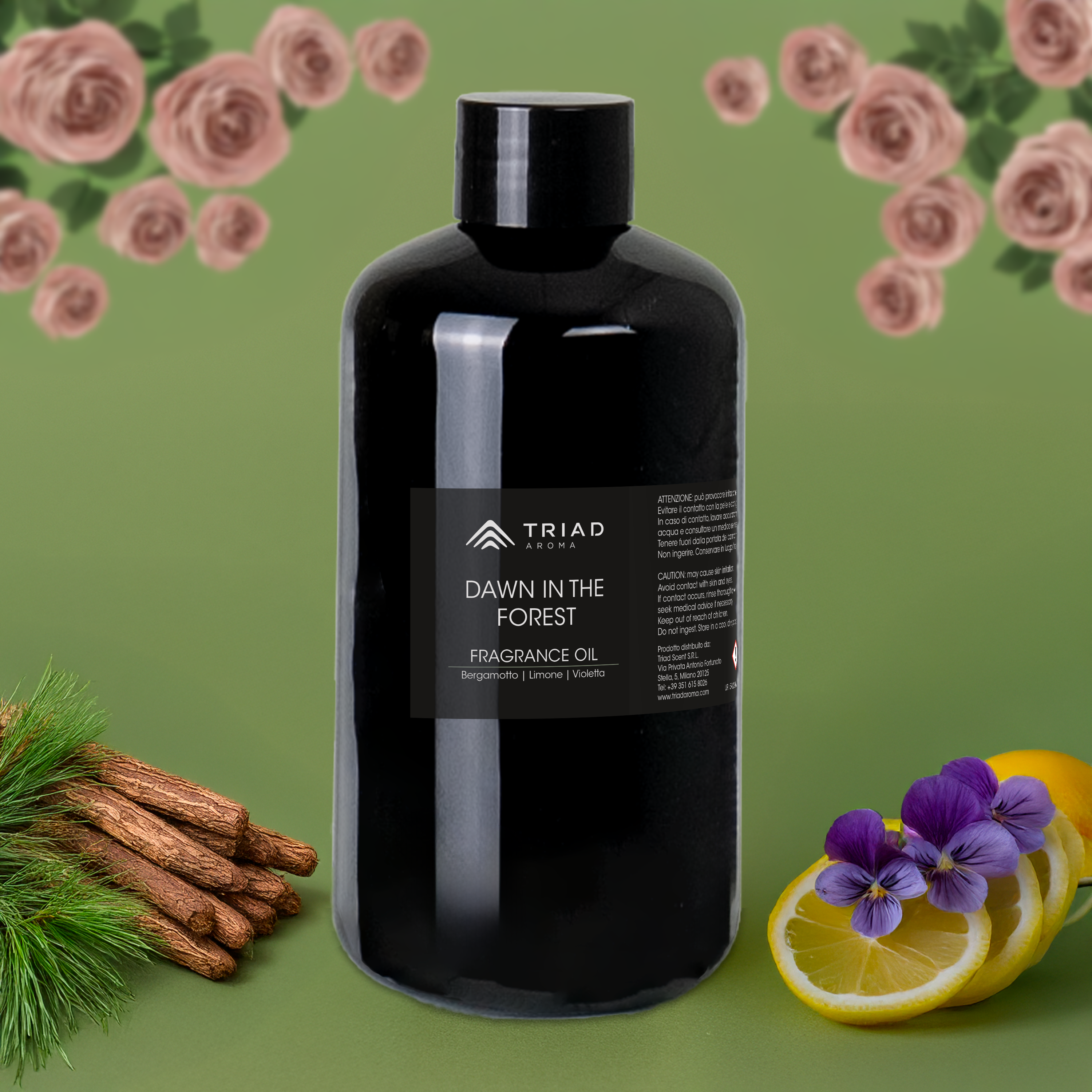  Triad Aroma Dawn In The Forest ricarica fragranza per ambienti 500ml con violetta, ambra diffusori elettrici per ambienti