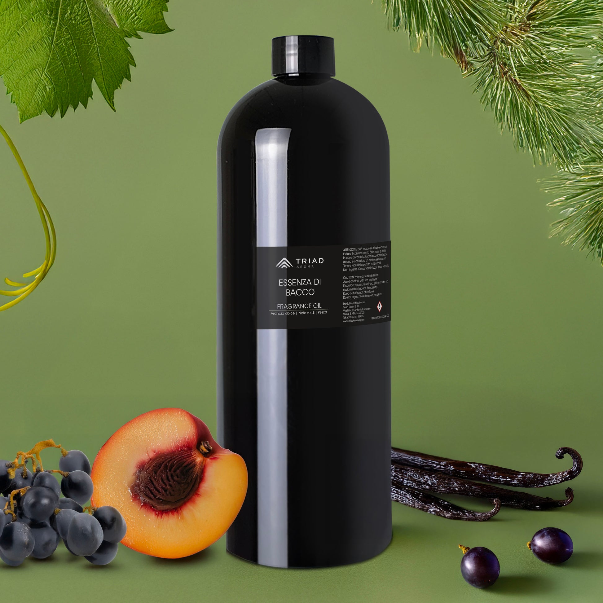 Triad Aroma Essenza Di Bacco ricarica fragranza per ambienti 1000ml con fragola, pesca diffusori elettrici per ambienti