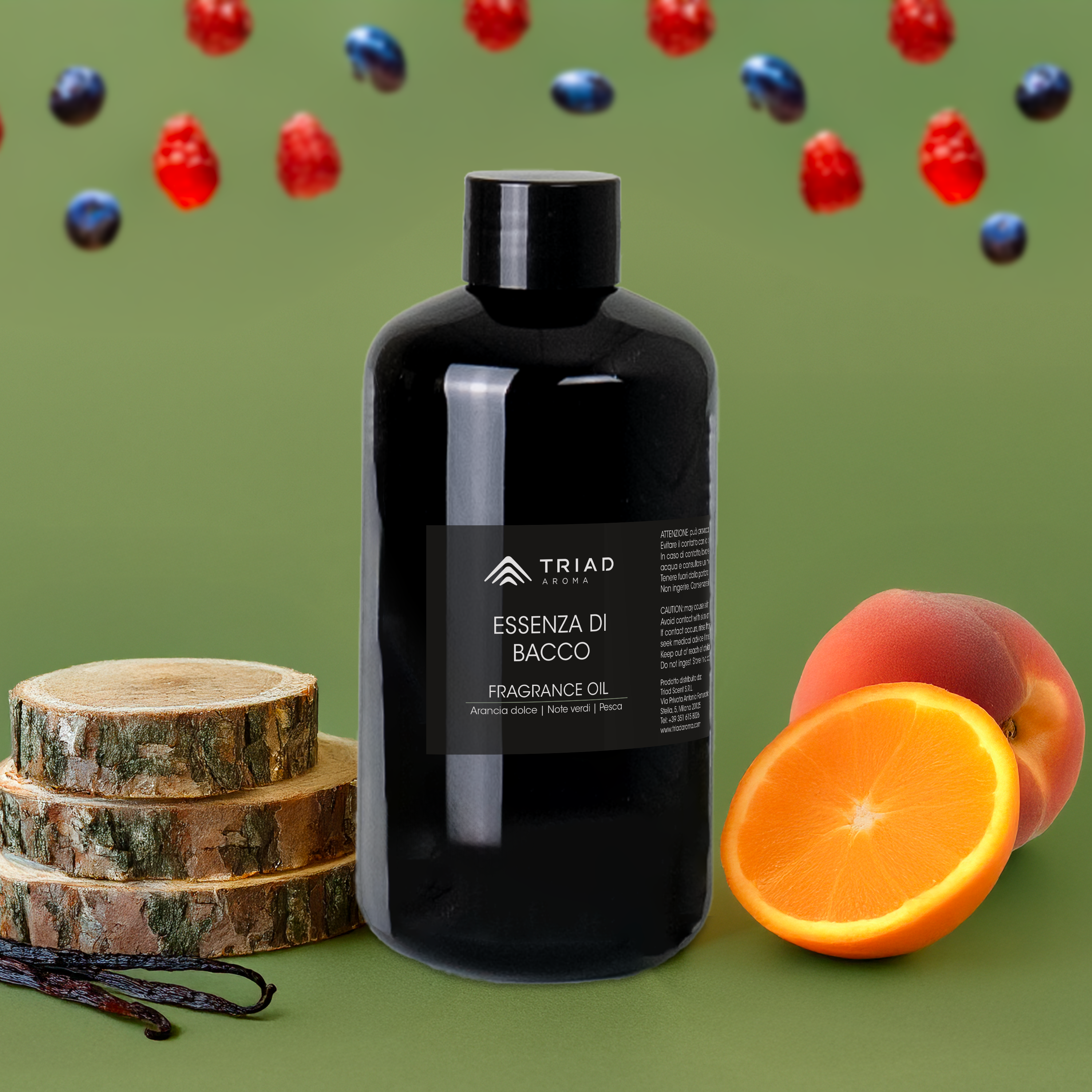 Triad Aroma Essenza Di Bacco ricarica fragranza per ambienti 250ml con fragola, pesca diffusori elettrici per ambienti