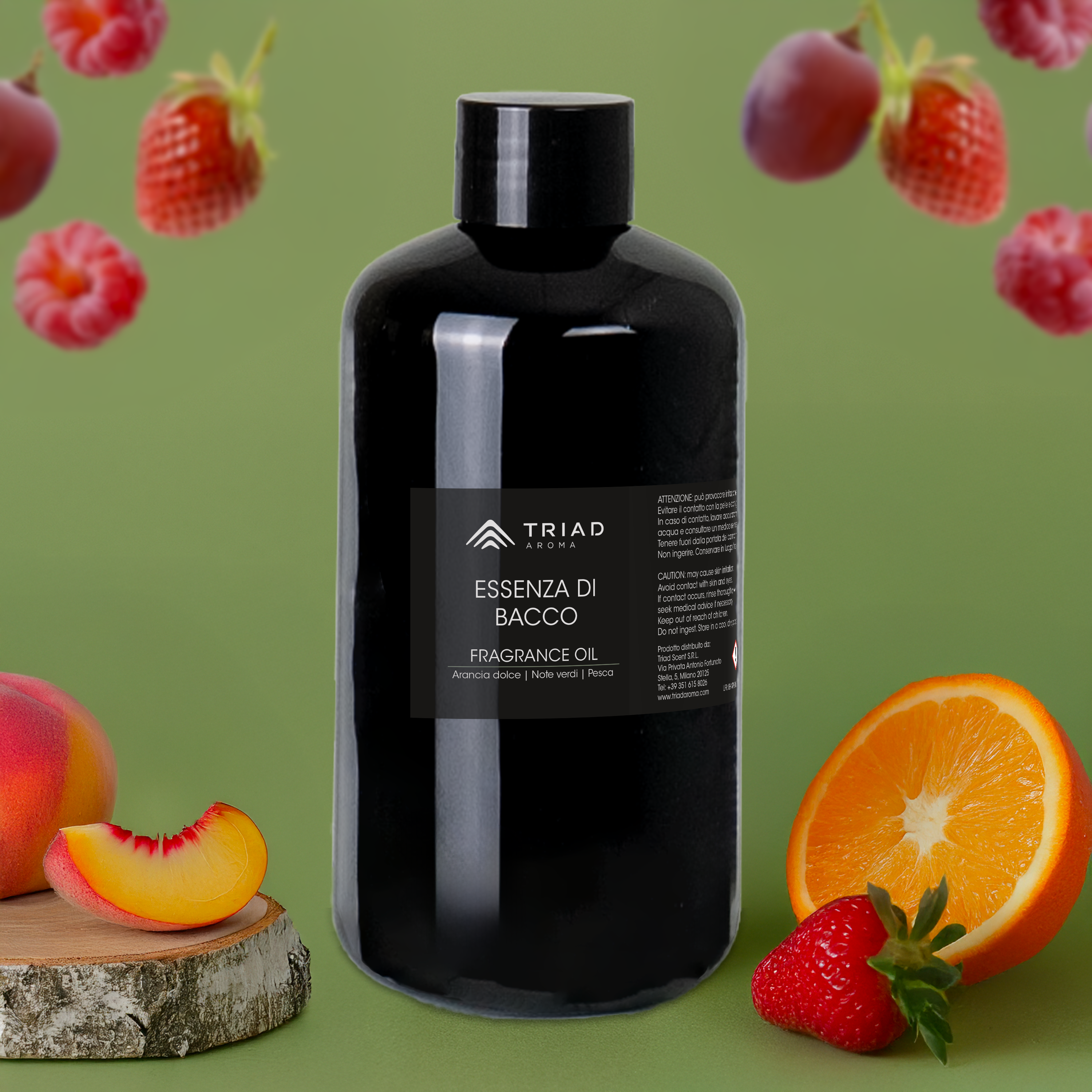 Triad Aroma Essenza Di Bacco ricarica fragranza per ambienti 500ml con fragola, pesca diffusori elettrici per ambienti