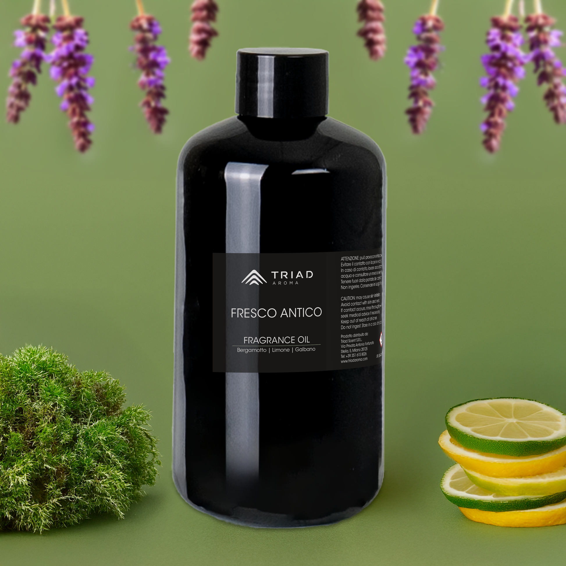 Triad Aroma Fresco Antico ricarica fragranza per ambienti 500ml con bergamotto, limone diffusori elettrici per ambienti