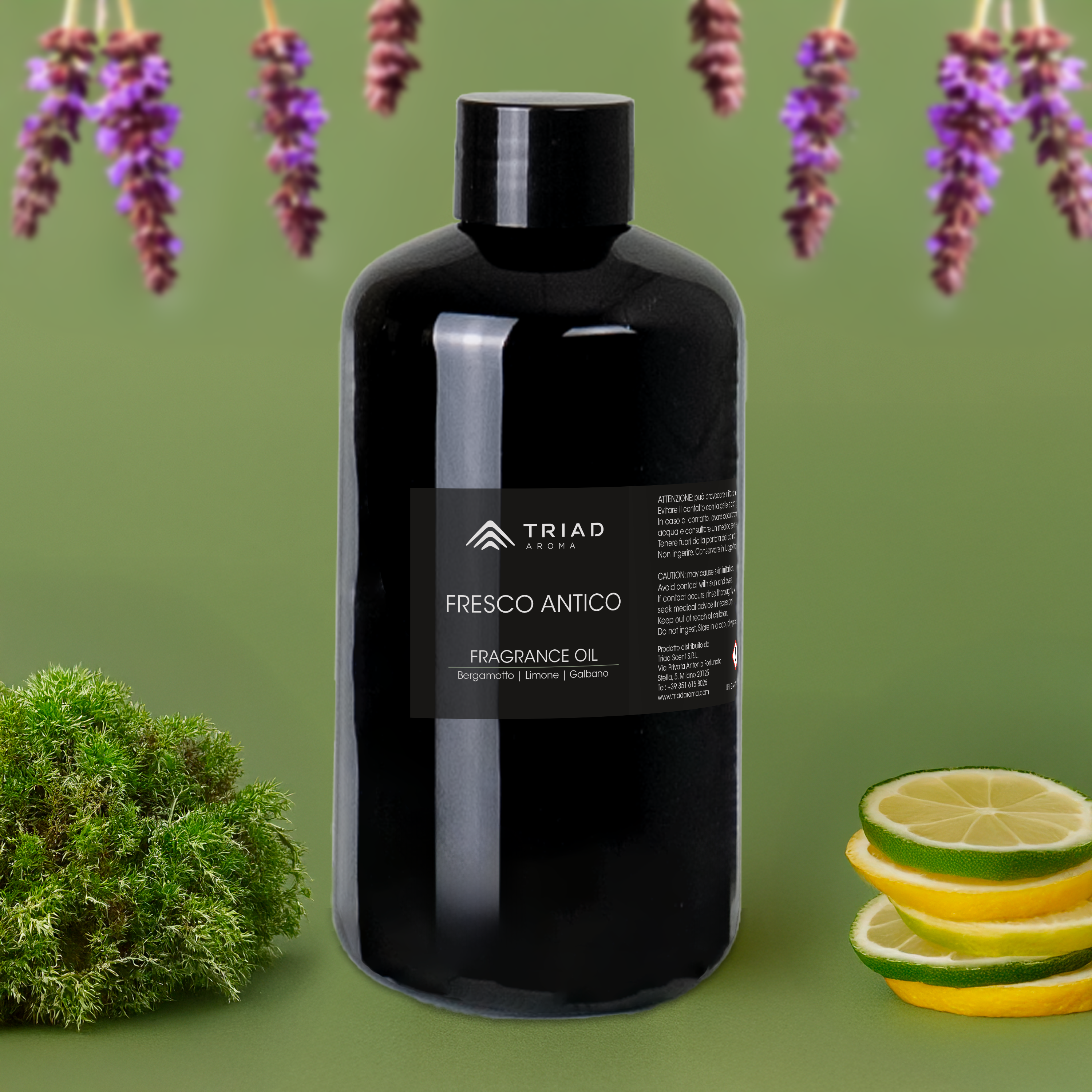 Triad Aroma Fresco Antico ricarica fragranza per ambienti 500ml con bergamotto, limone diffusori elettrici per ambienti