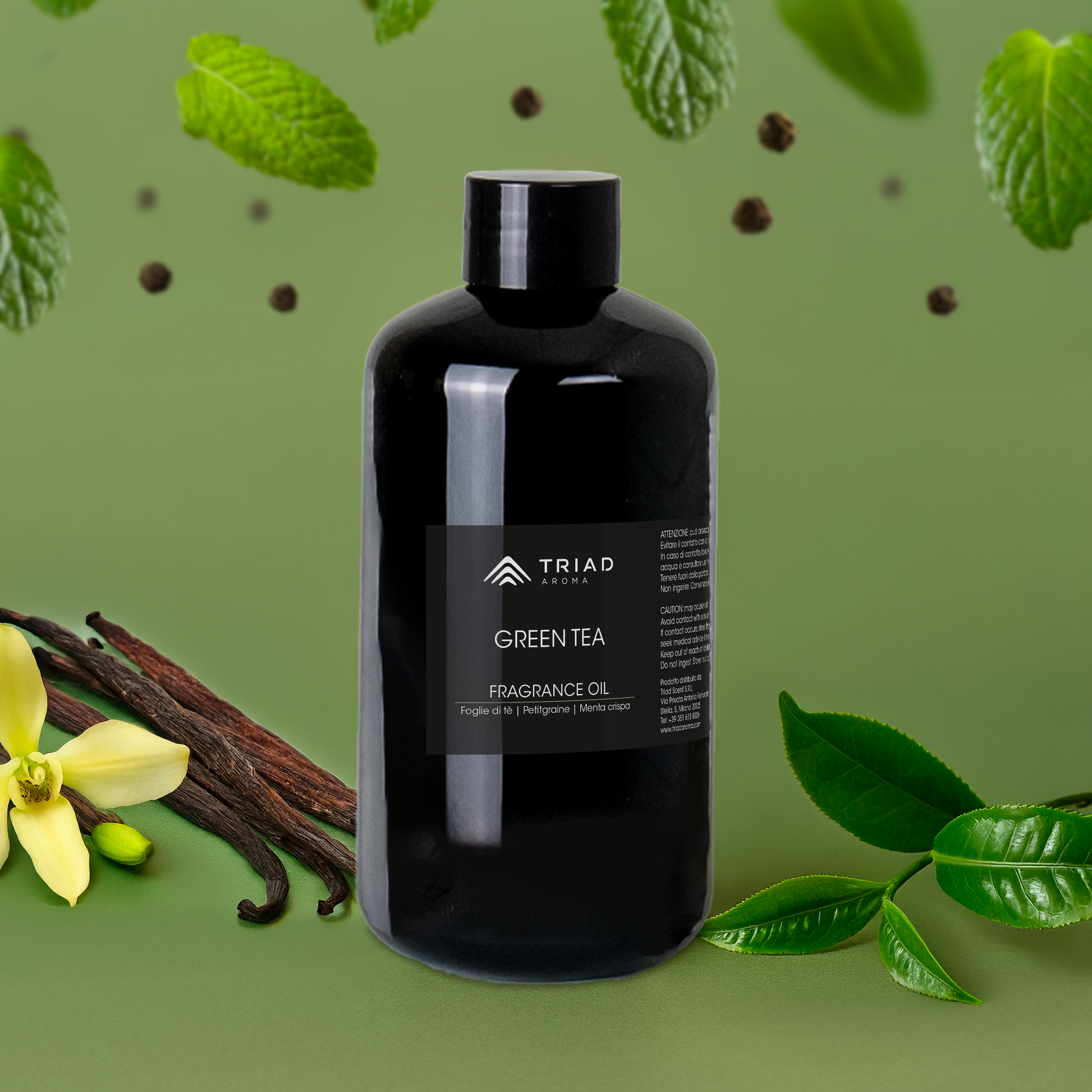  Triad Aroma Green Tea ricarica fragranza per ambienti 250ml con foglie di tè, menta crespa diffusori elettrici per ambienti