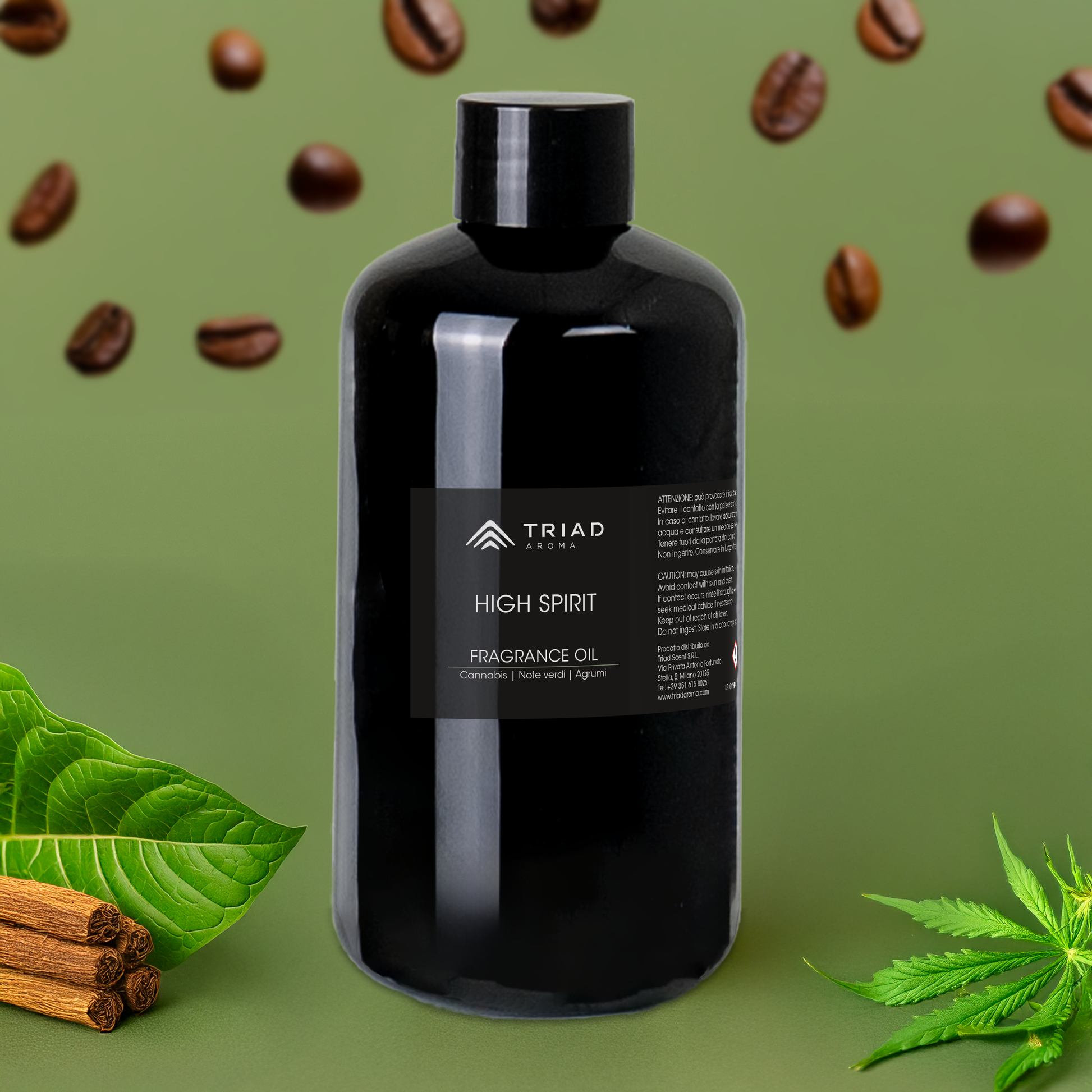 Triad Aroma High Spirit ricarica fragranza per ambienti 500ml con cannabis, sandalo diffusori elettrici per ambienti