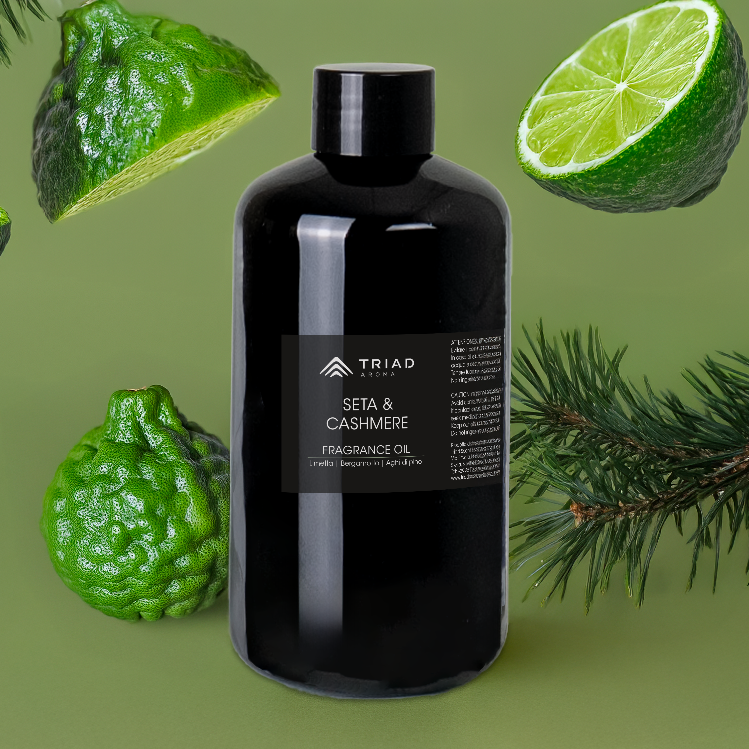 Triad Aroma Seta & Cashmere ricarica fragranza per ambienti 500ml con lilla, limetta diffusori elettrici per ambienti