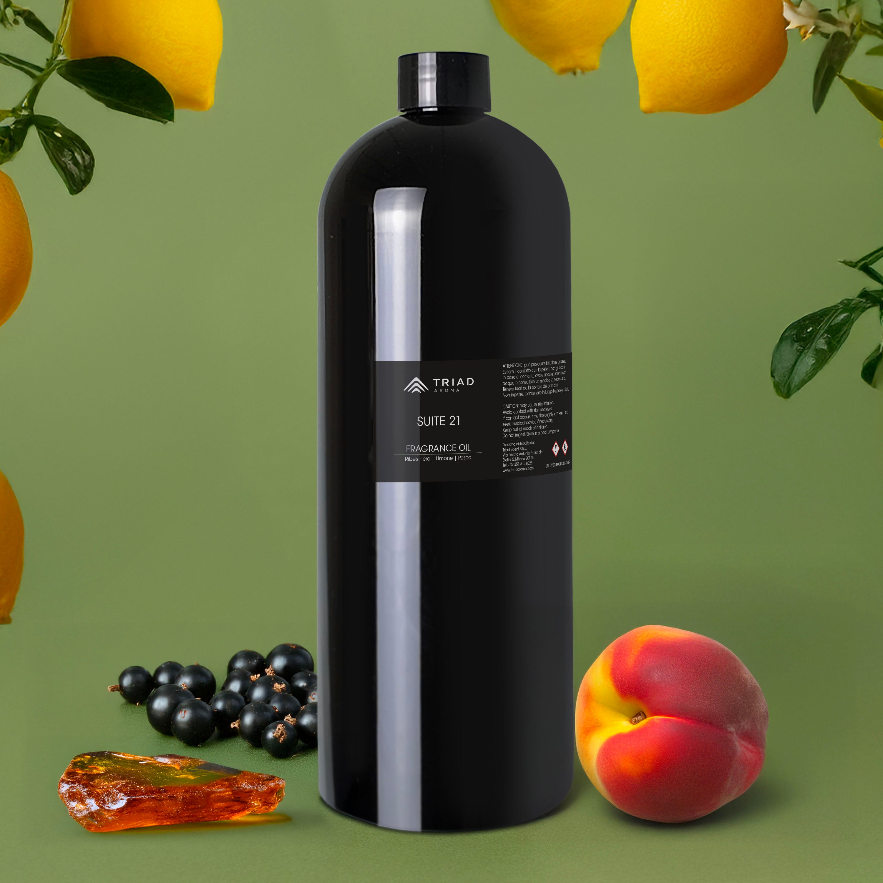 Triad Aroma Suite 21 ricarica fragranza per ambienti 1000ml con ribes nero, limone, diffusori elettrici per ambienti