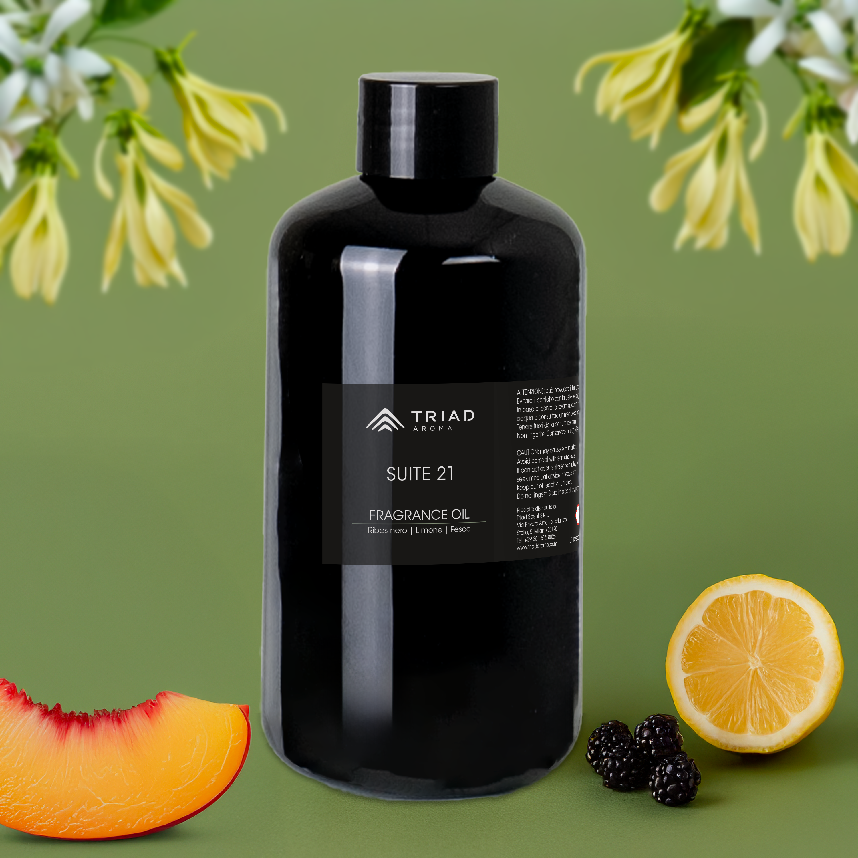 Triad Aroma Suite 21 ricarica fragranza per ambienti 500ml con ribes nero, limone, diffusori elettrici per ambienti
