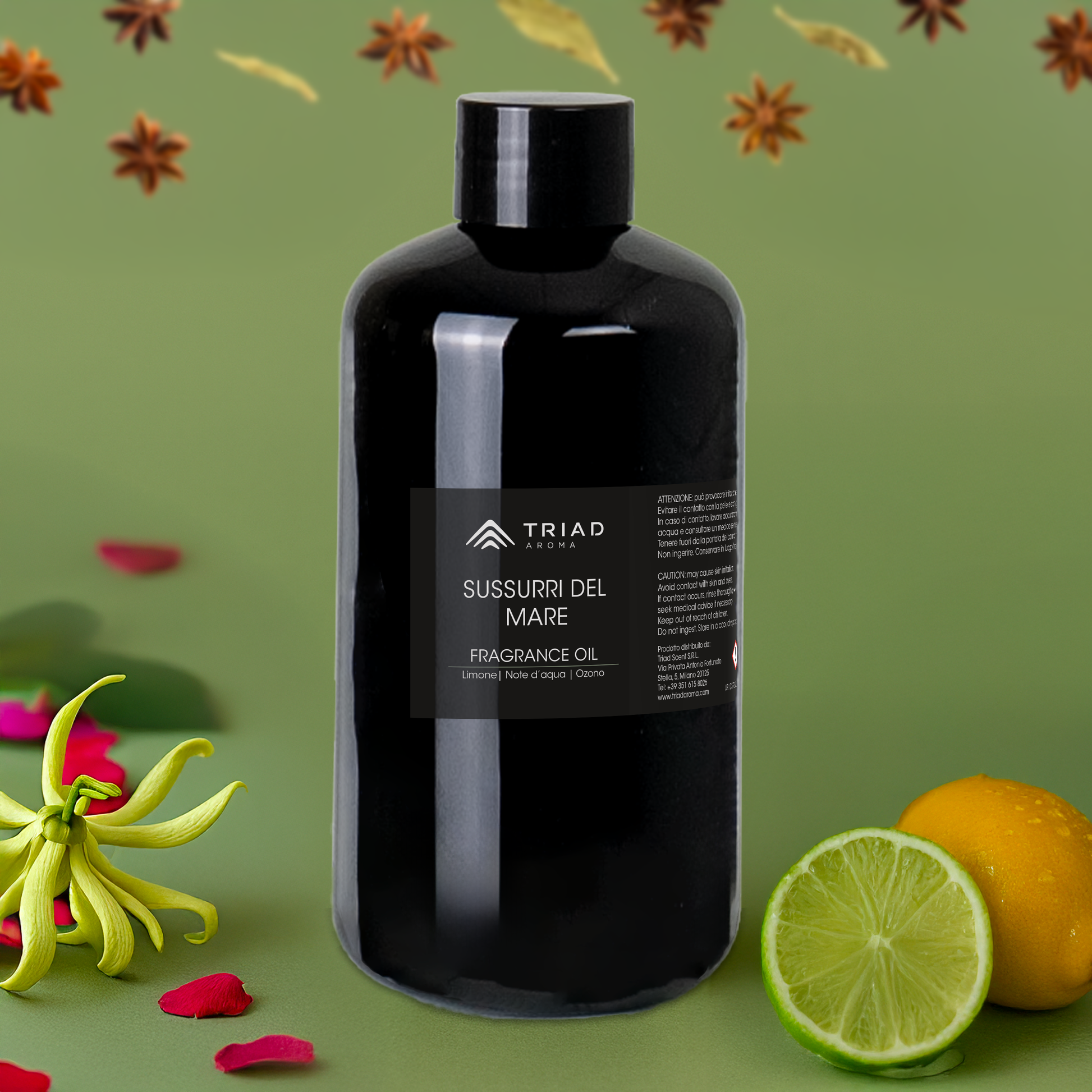 Triad Aroma Sussuri Del Mare ricarica fragranza per ambienti 500ml con limone, tobacco diffusori elettrici per ambienti