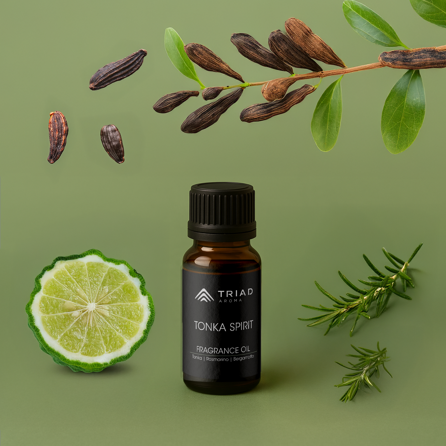 Triad Aroma Tonka Spirit ricarica olio profumato 20ml con rosamarino mandorla amara oli profumati per diffusori elettrici per ambienti