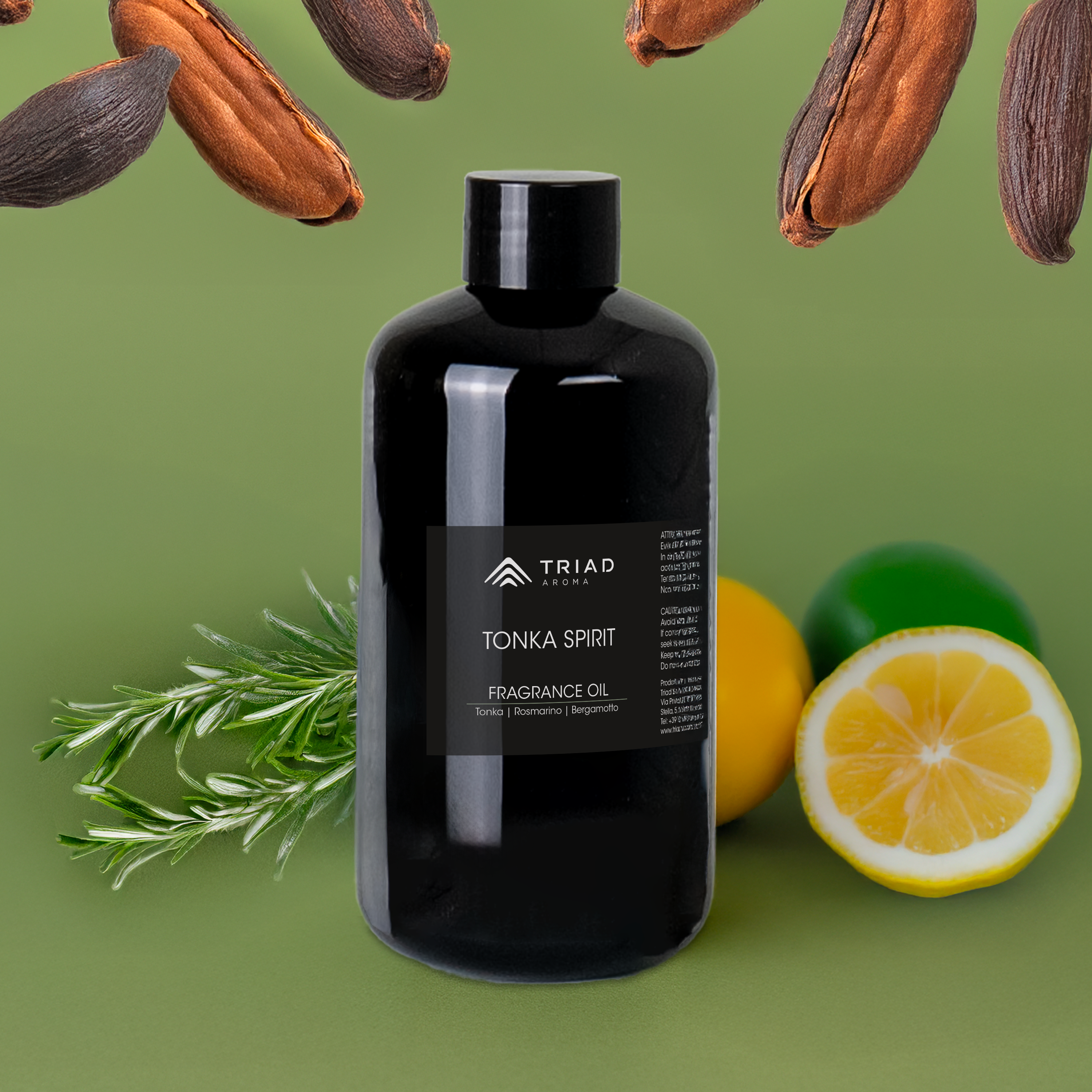 Triad Aroma Tonka Spirit ricarica fragranza per ambienti 250ml con mandorla amara, rosamarino diffusori elettrici per ambienti