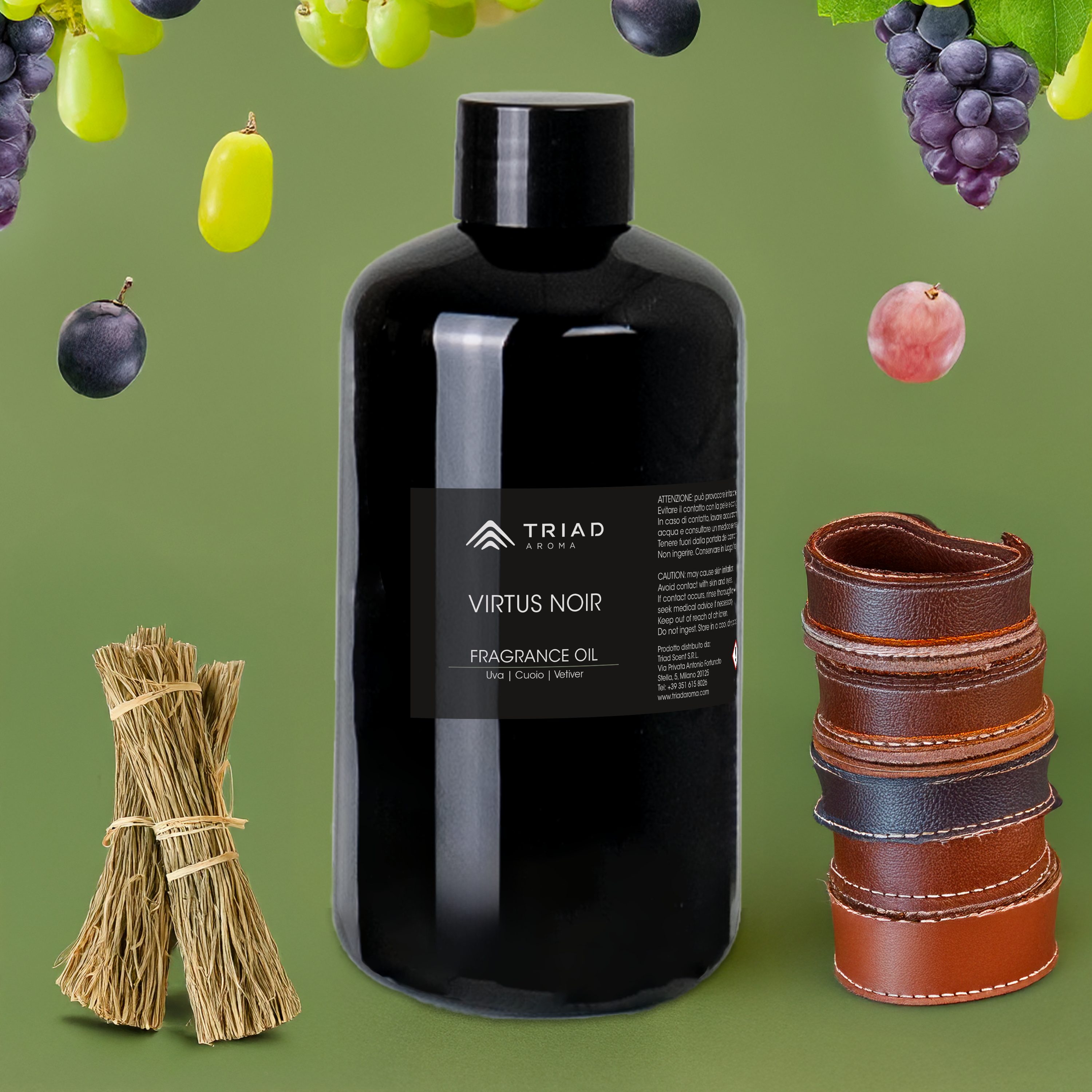 Triad Aroma Virtus Noir ricarica fragranza per ambienti 500ml con lampone, uva diffusori elettrici per ambienti