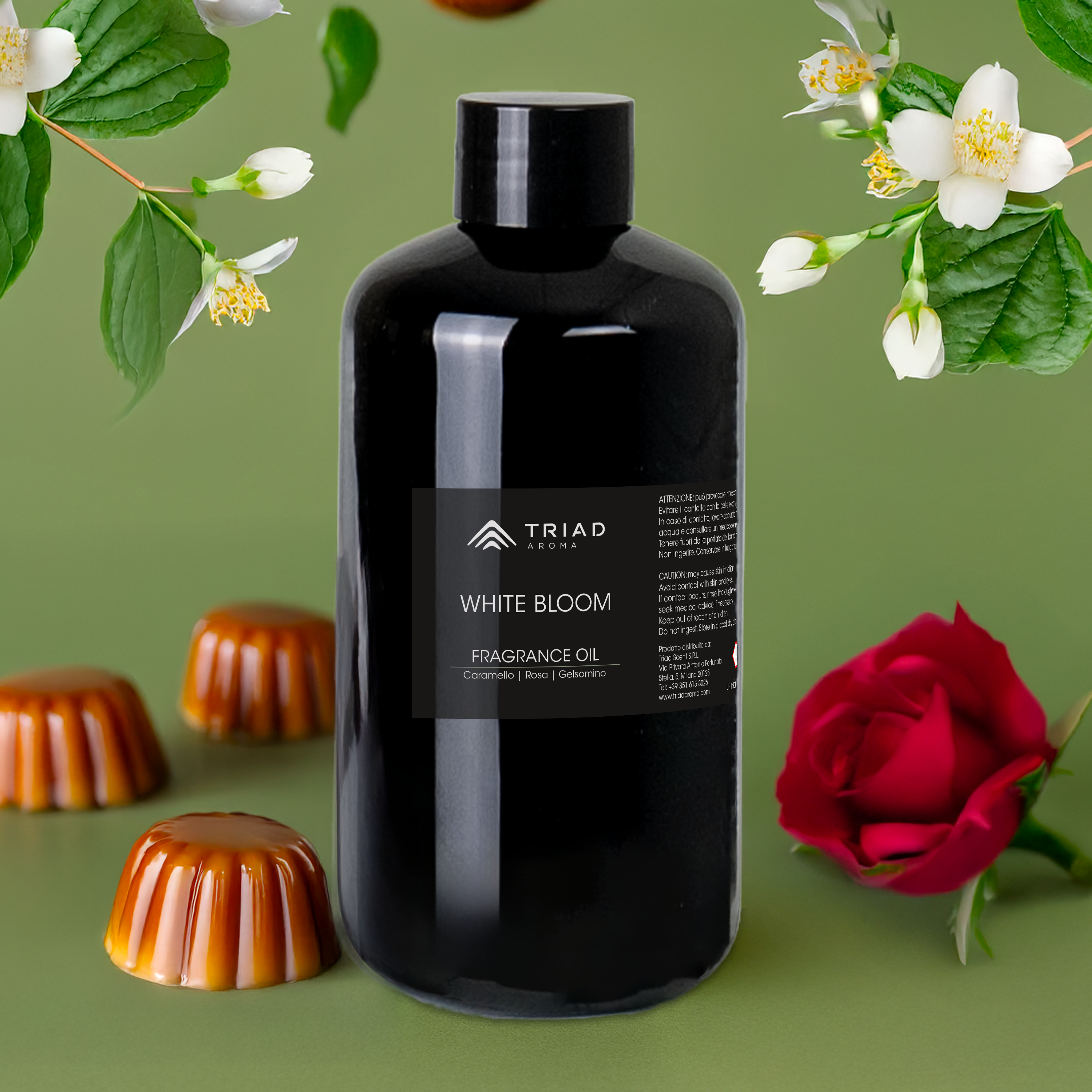 Triad Aroma White Bloom ricarica fragranza per ambienti 500ml con caramello, latte diffusori elettrici per ambienti