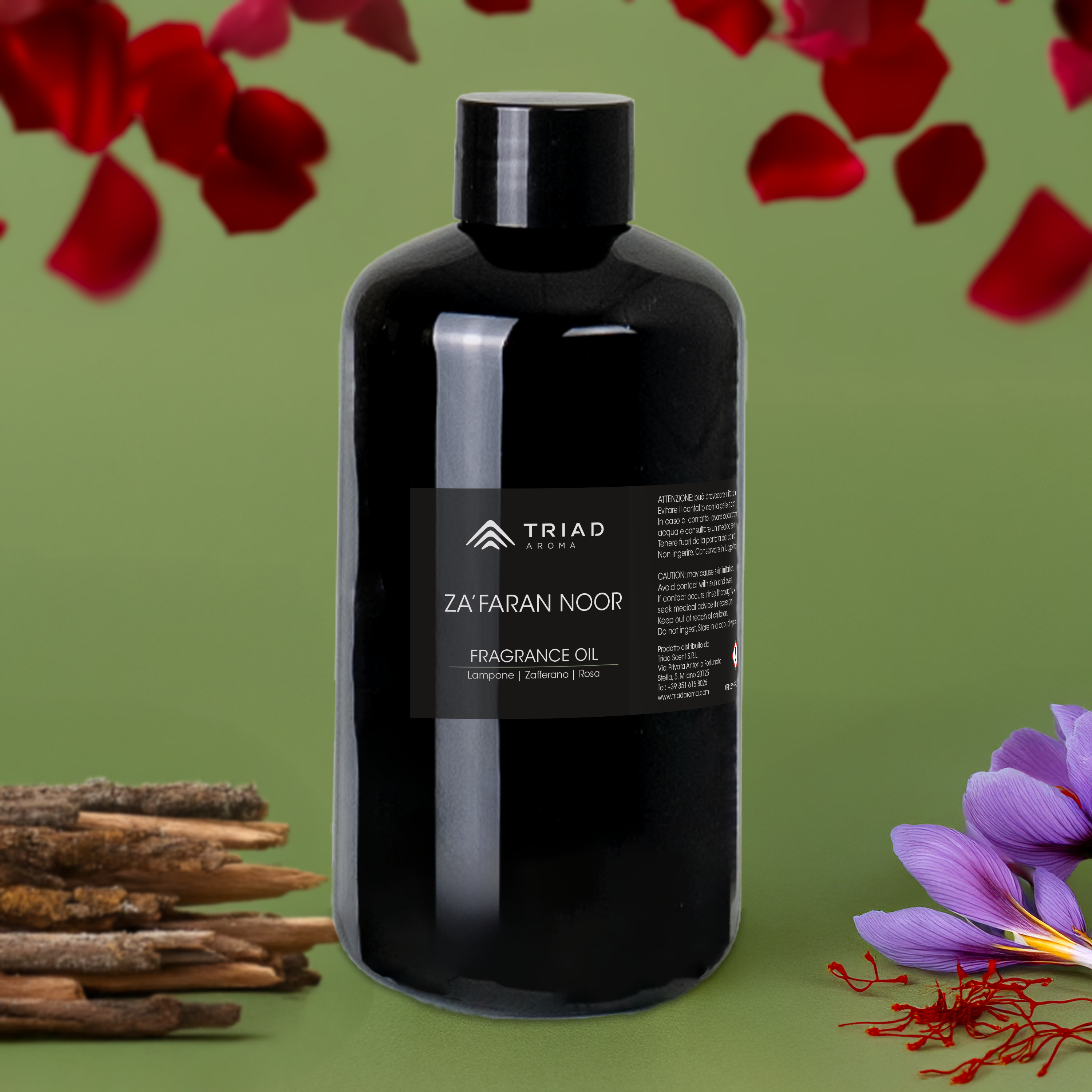  Triad Aroma Za'faran Noor ricarica fragranza per ambienti 500ml con zafferano, rosa diffusori elettrici per ambienti
