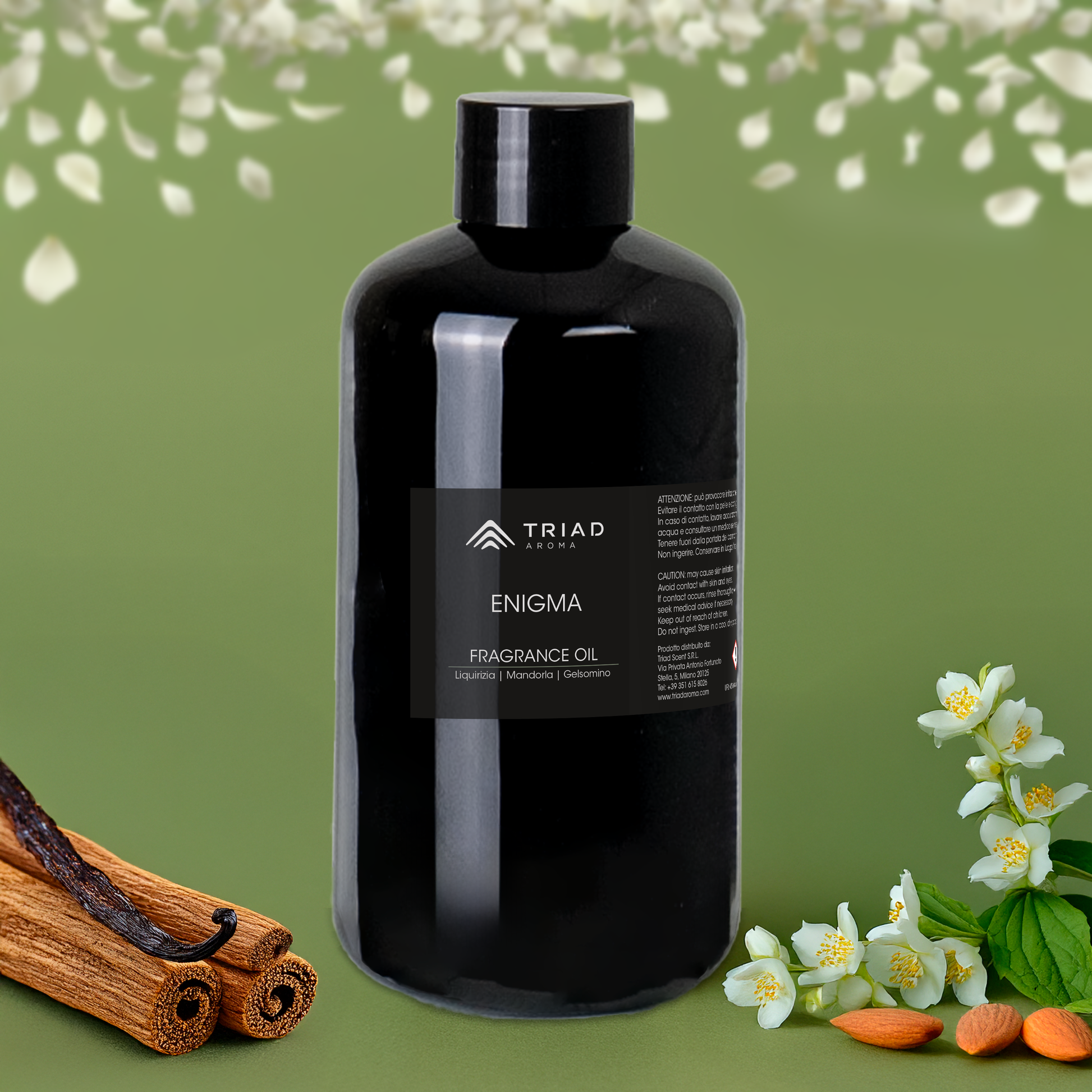 Triad Aroma Enigma ricarica fragranza per ambienti 500ml con mandorla, vaniglia diffusori elettrici per ambienti