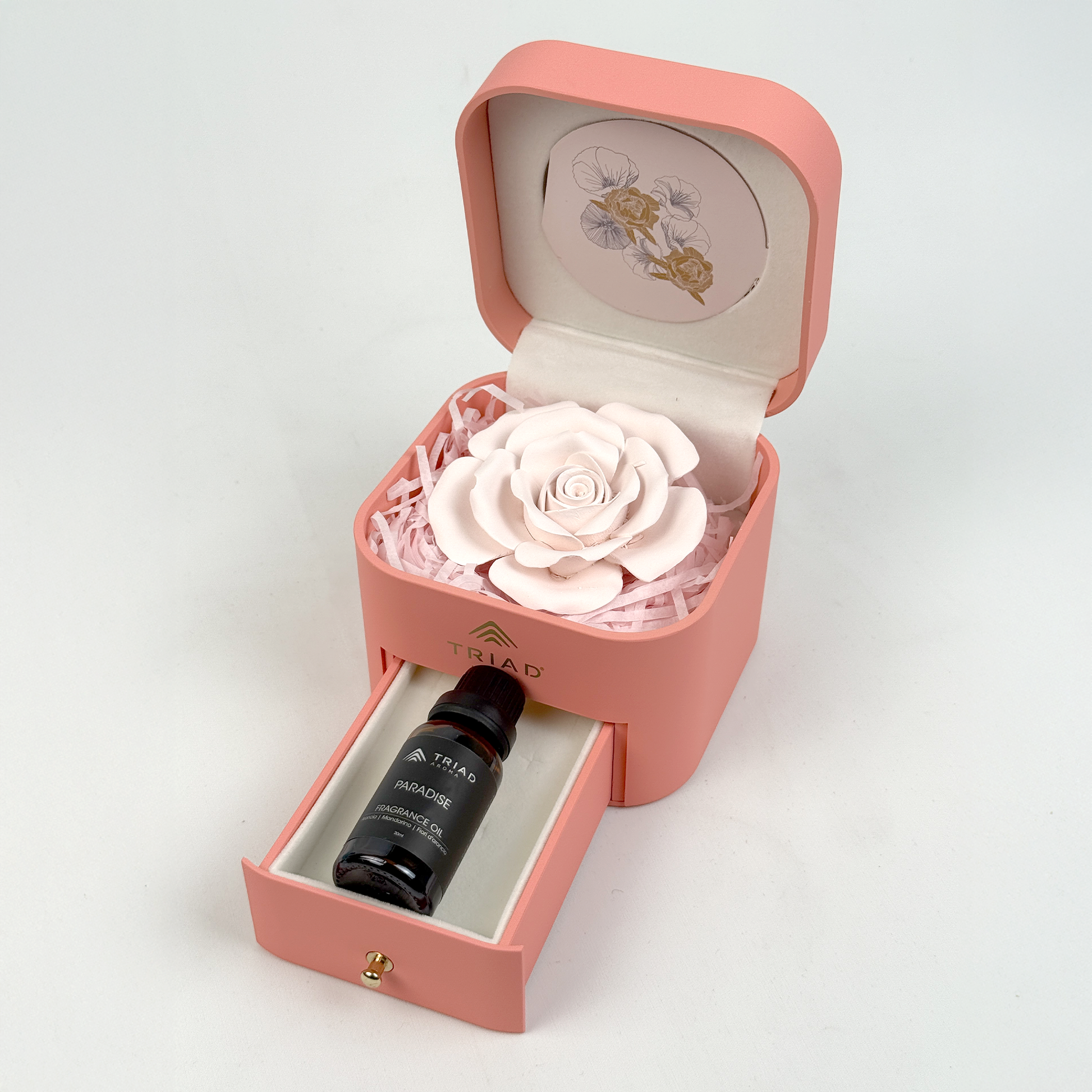 Triad Aroma Fiore Profumato in Scatola Piena Paradise Rosa Idea Regalo