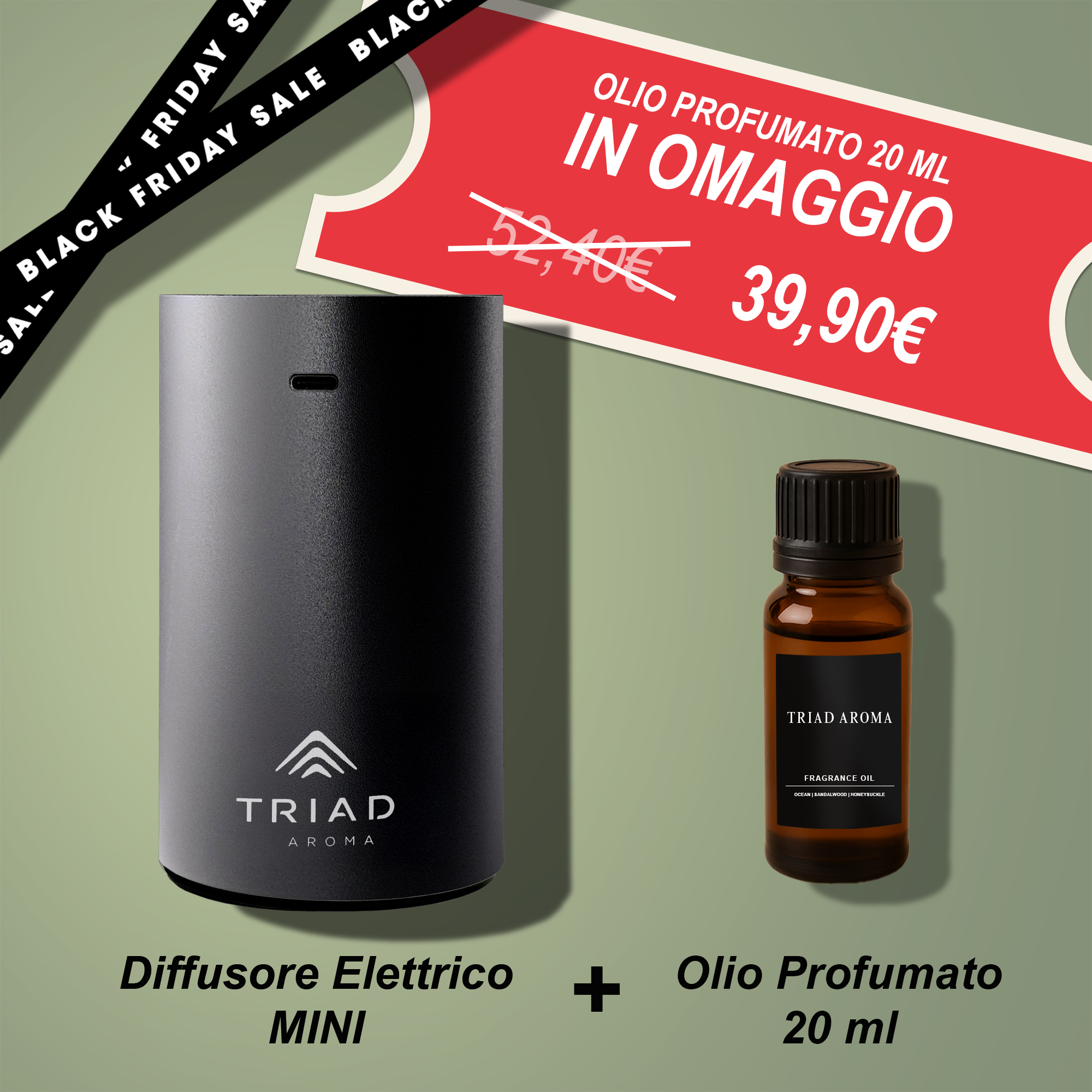 COMBO BLACK FRIDAY (MINI Nero + Olio Profumato 20 ml IN OMAGGIO) (Copia)
